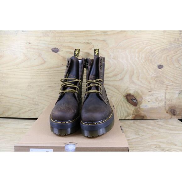 New Doc Martens Boots Mens 12 Brown Leather Jadon Arc Horse Crazy Combat main image 5